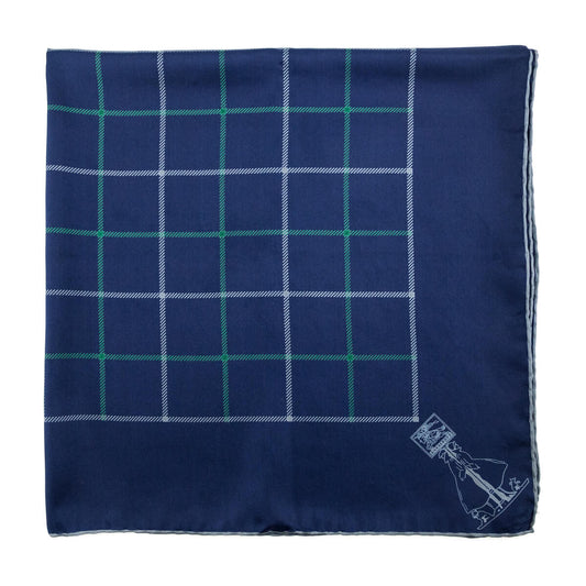 Burberry Blue Check Silk   Scarf