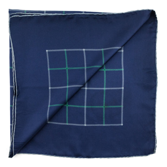 Burberry Blue Check Silk   Scarf