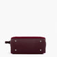 Burgundy suede mini messenger bag
