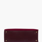 Burgundy suede workplace handbag