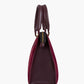 Burgundy suede workplace handbag