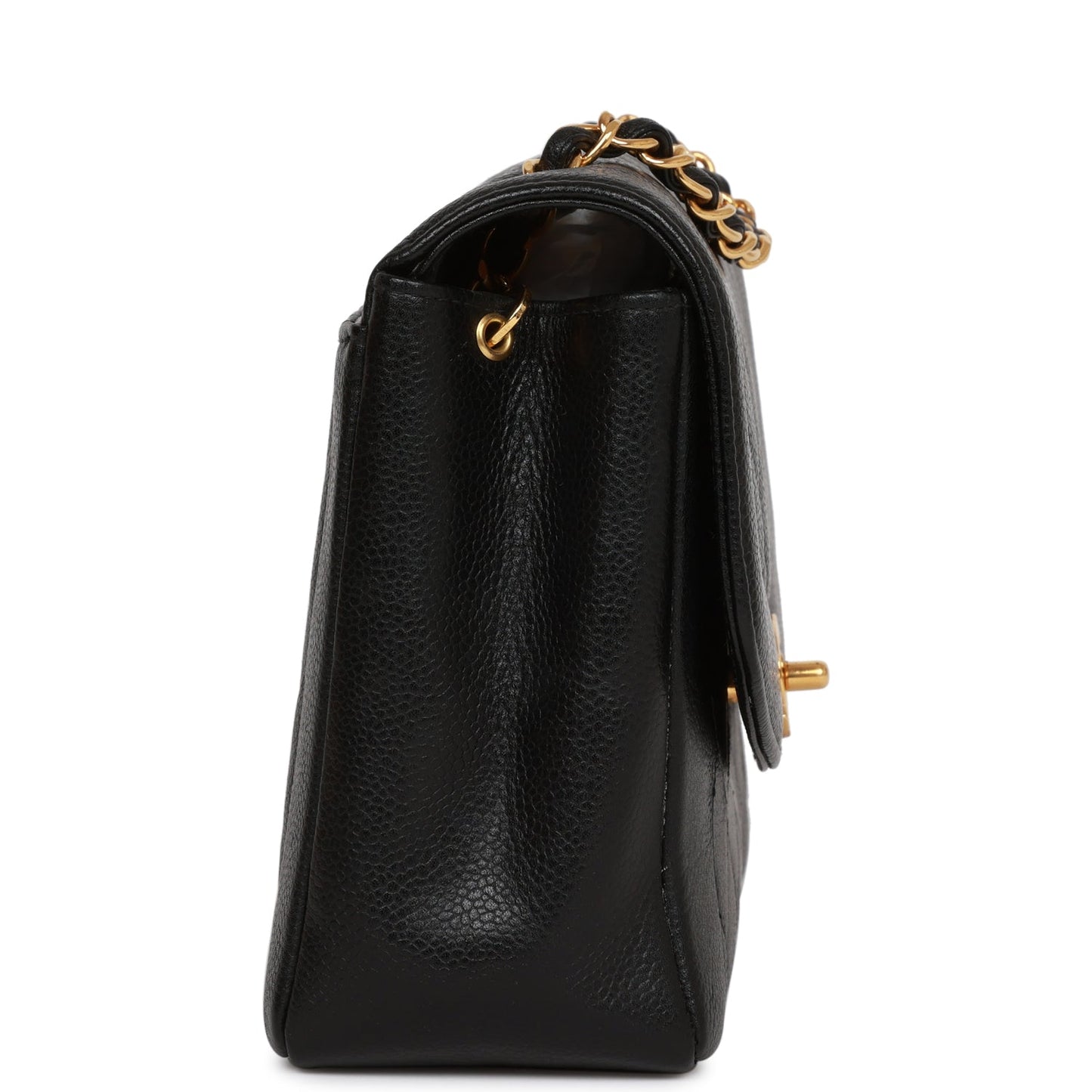 Chanel   Medium Diana Flap Bag Black Caviar Gold Hardware