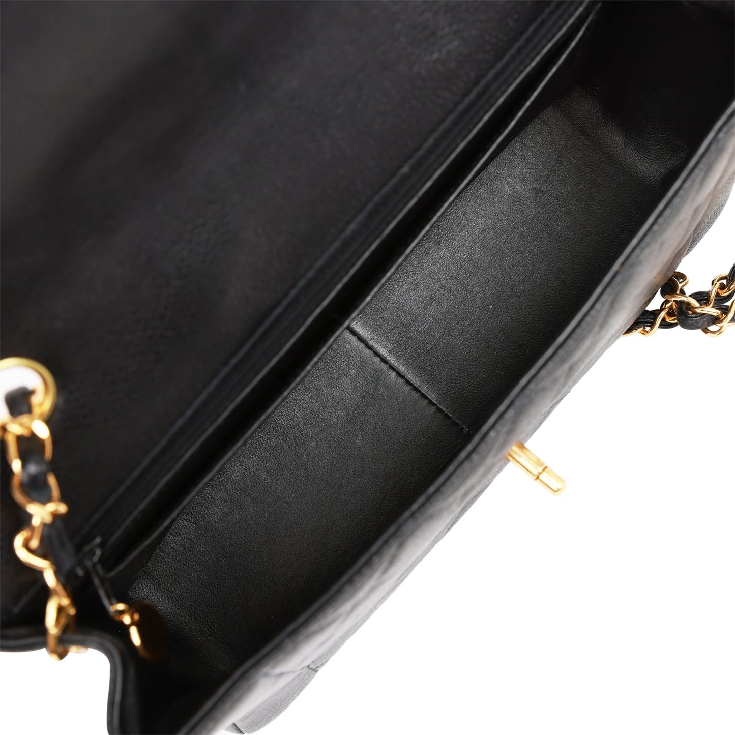 Chanel   Medium Diana Flap Bag Black Caviar Gold Hardware