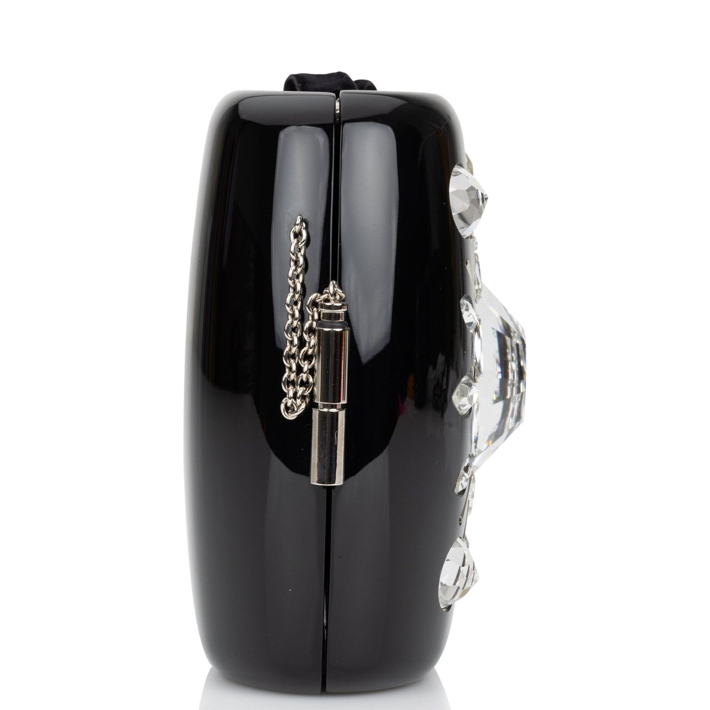 Chanel Minaudière Jewel Clutch Black Resin Silver Hardware