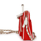 Chanel "Monte-Carlo" Mini Crossbody Tennis Bag Red Canvas Light Gold Hardware