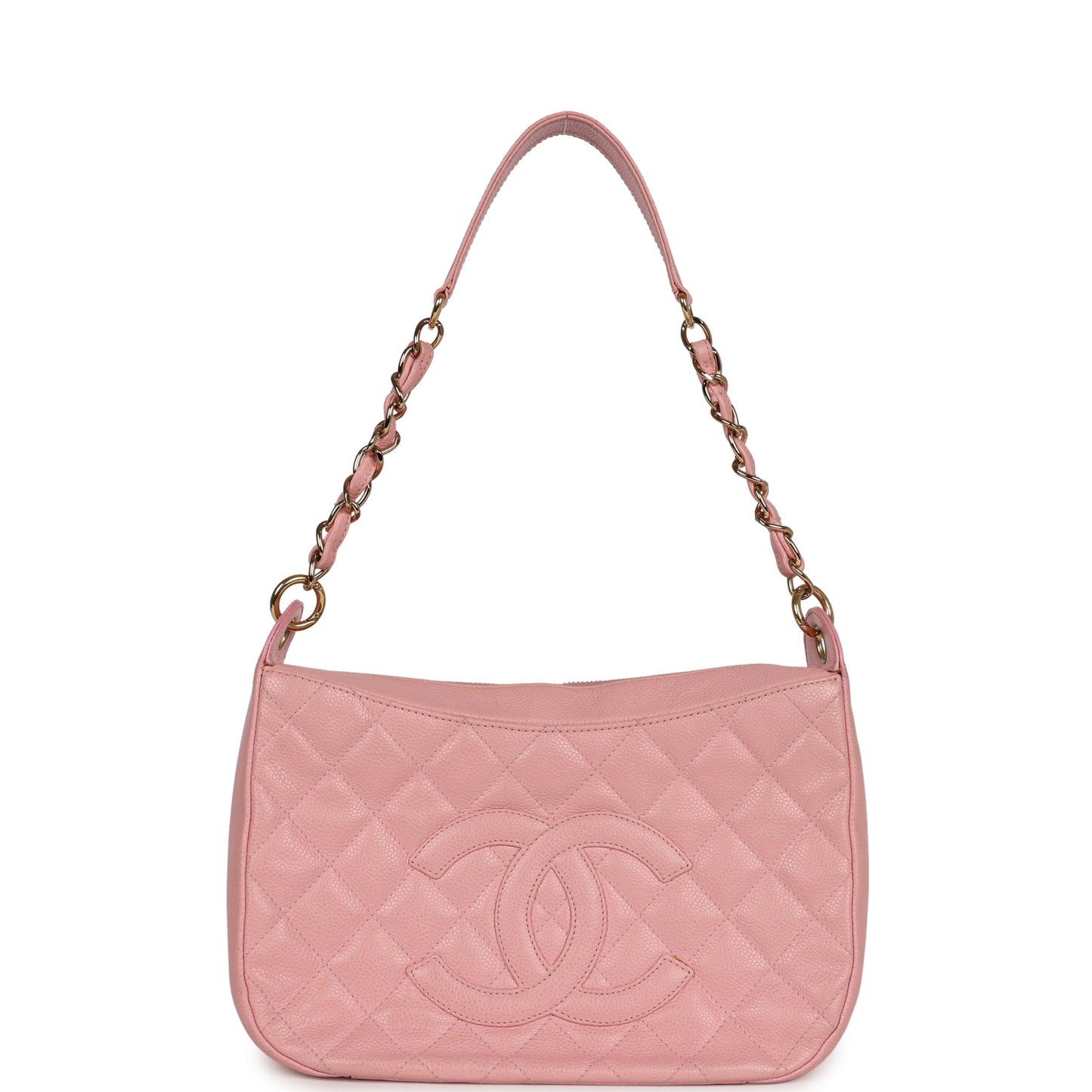 Chanel Timeless Hobo Bag Pink Caviar Gold Hardware