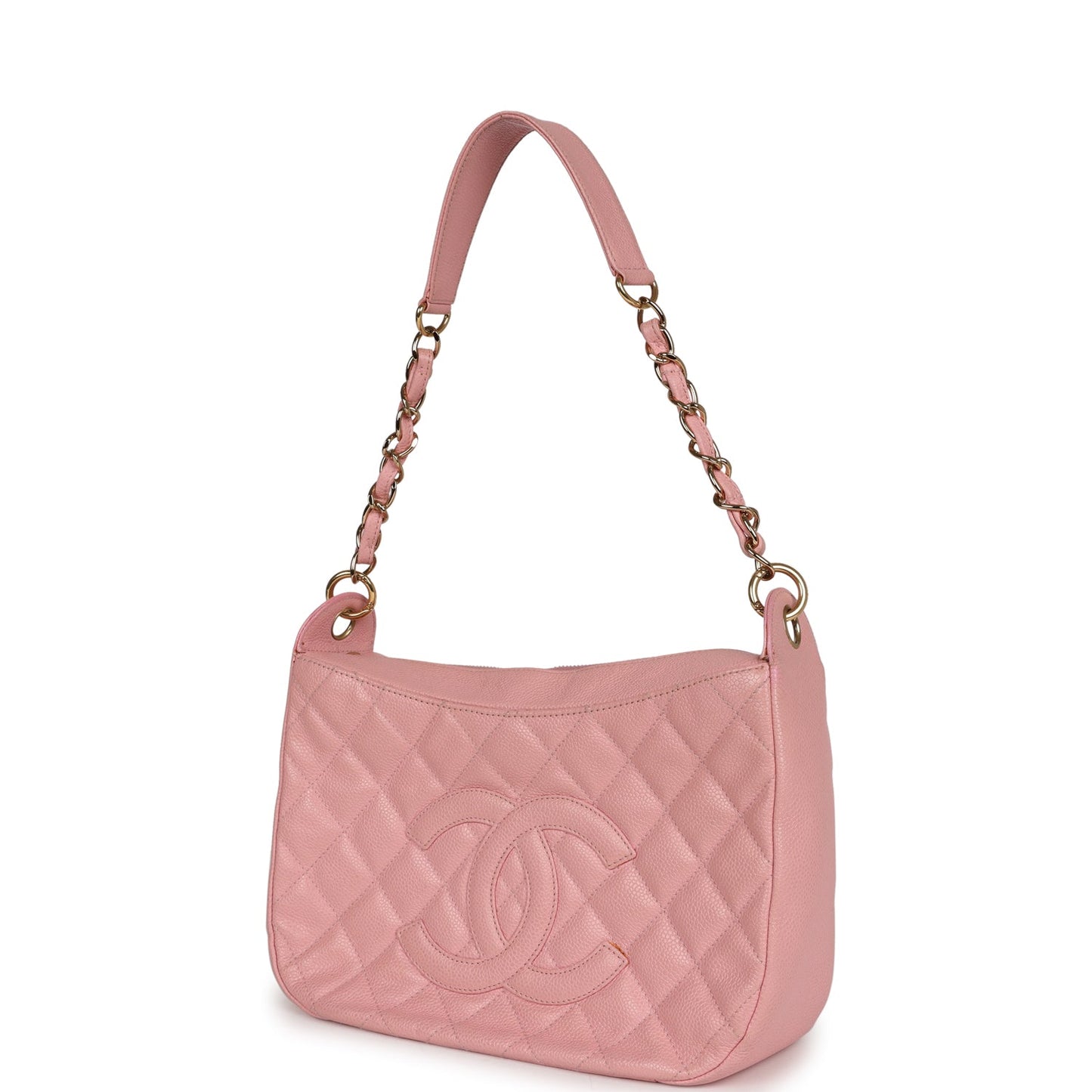 Chanel Timeless Hobo Bag Pink Caviar Gold Hardware