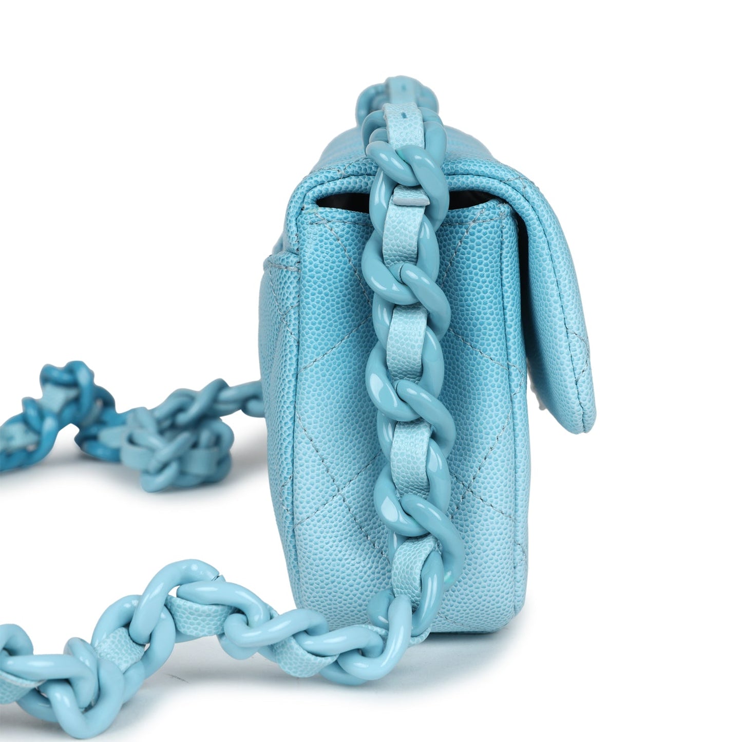 Chanel Small Flap Bag Blue Ombre Caviar Lacquered Metal Hardware