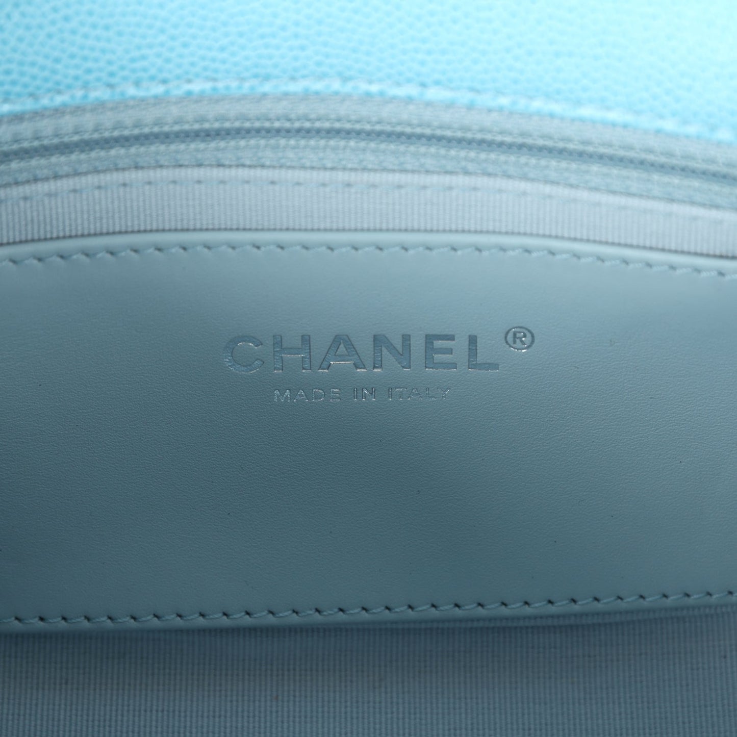 Chanel Small Flap Bag Blue Ombre Caviar Lacquered Metal Hardware