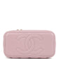 Chanel Small Top Handle Vanity Case Pink Lambskin Light Gold Hardware