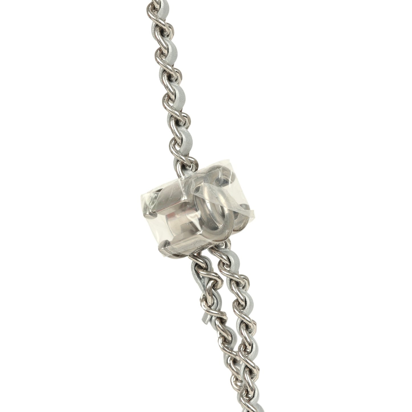 Chanel Small CC Crush Flap Bag Silver Metallic Caviar Silver Hardware