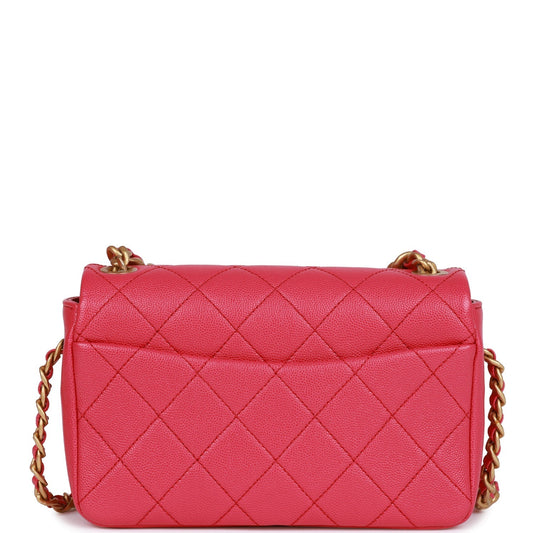 Chanel Fashion Therapy Flap Bag Hot Pink Caviar Gold Hardware