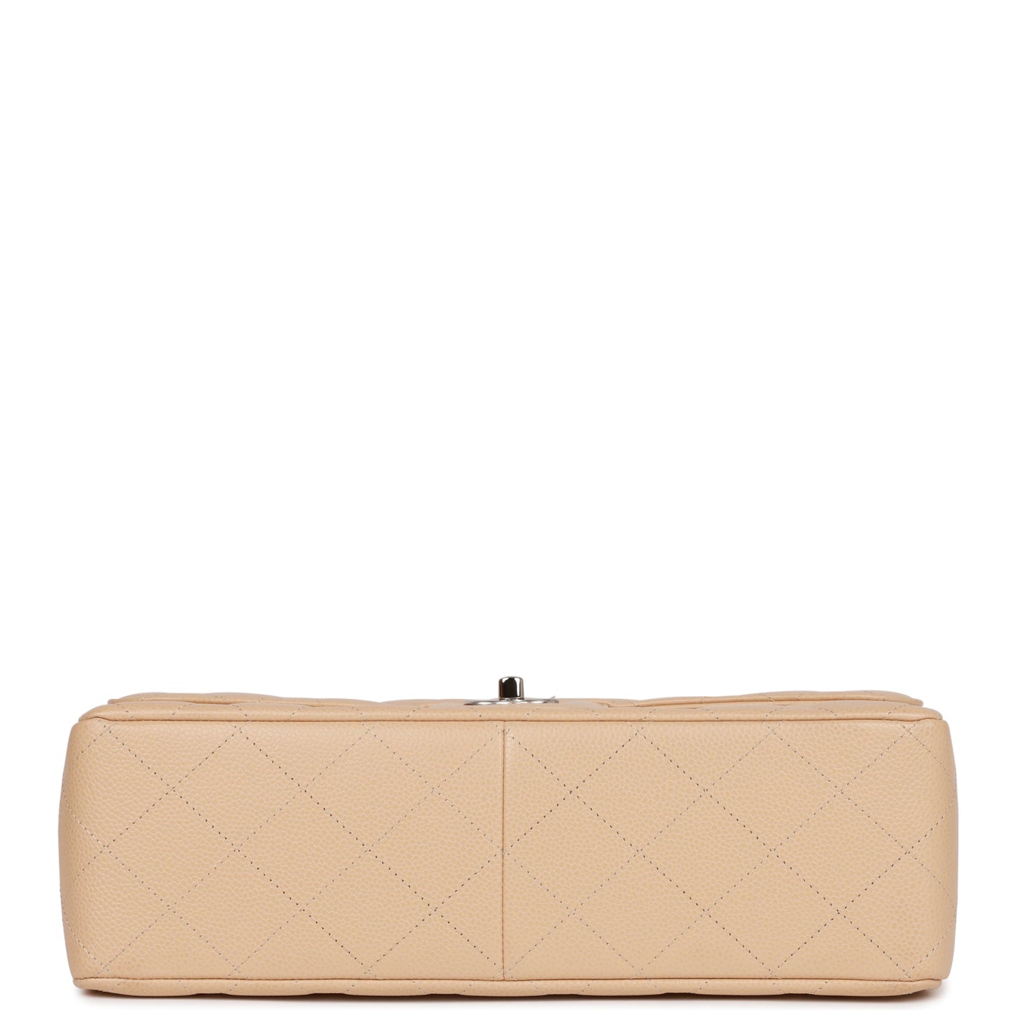 Chanel Jumbo Classic Double Flap Bag Beige Caviar Silver Hardware