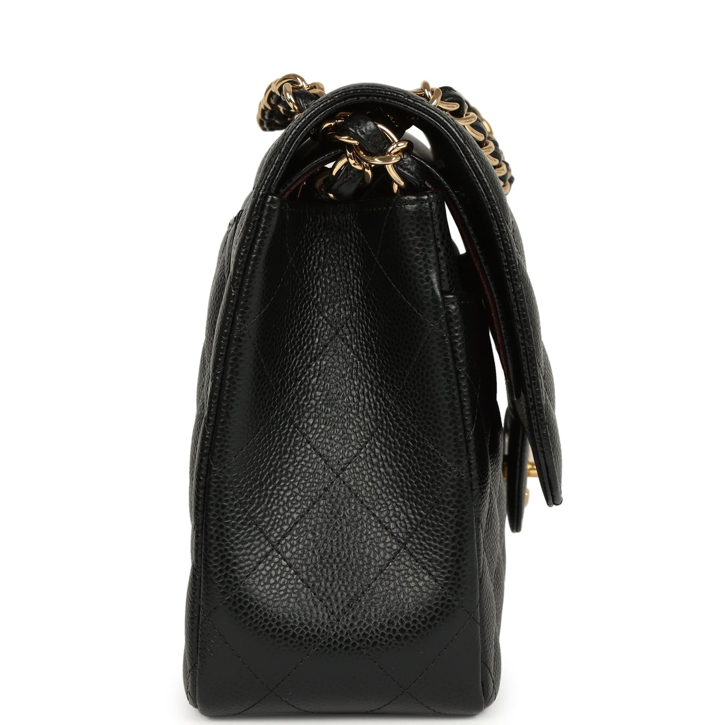 Chanel Jumbo Classic Double Flap Bag Black Caviar Gold Hardware