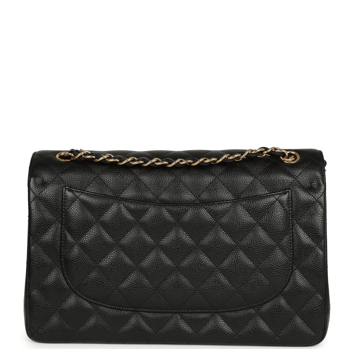 Chanel Jumbo Classic Double Flap Bag Black Caviar Gold Hardware