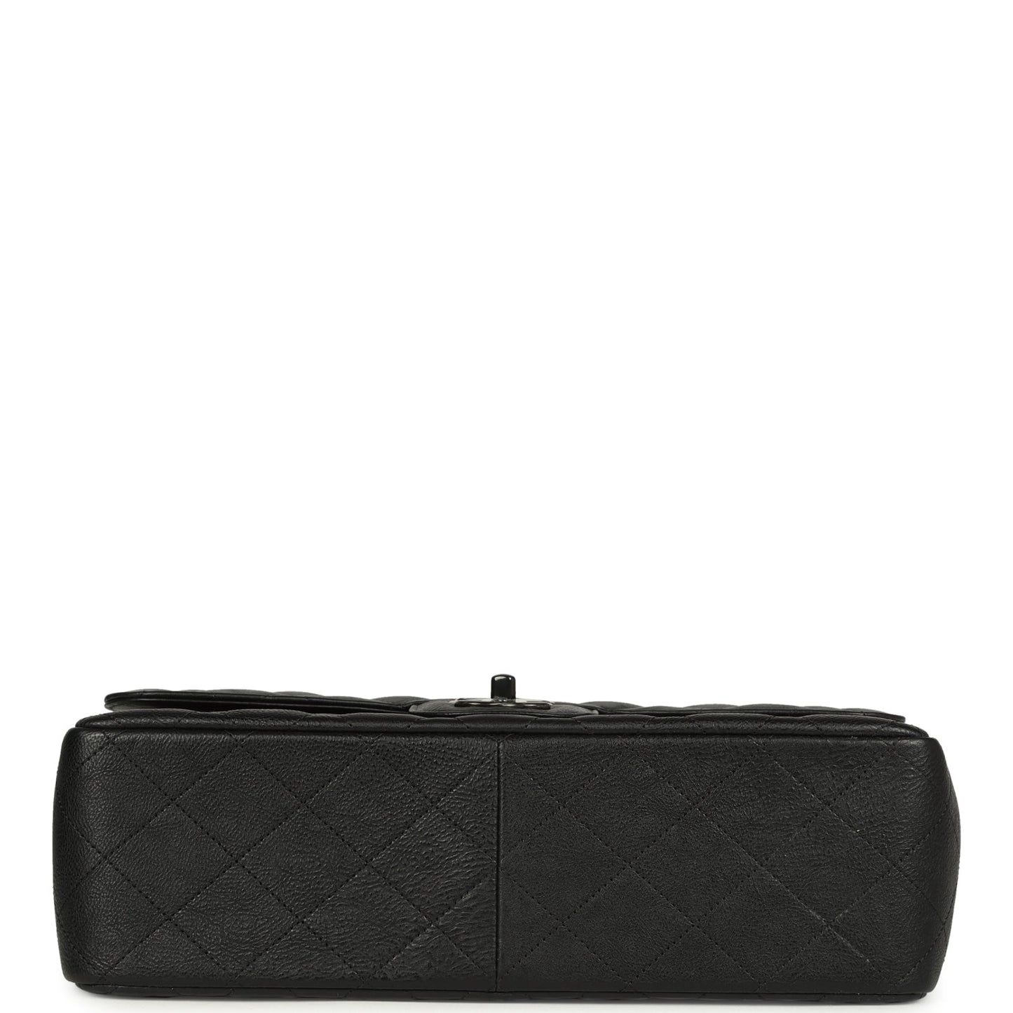 Chanel Jumbo Classic Double Flap Bag So Black Crumpled Calfskin Black Hardware