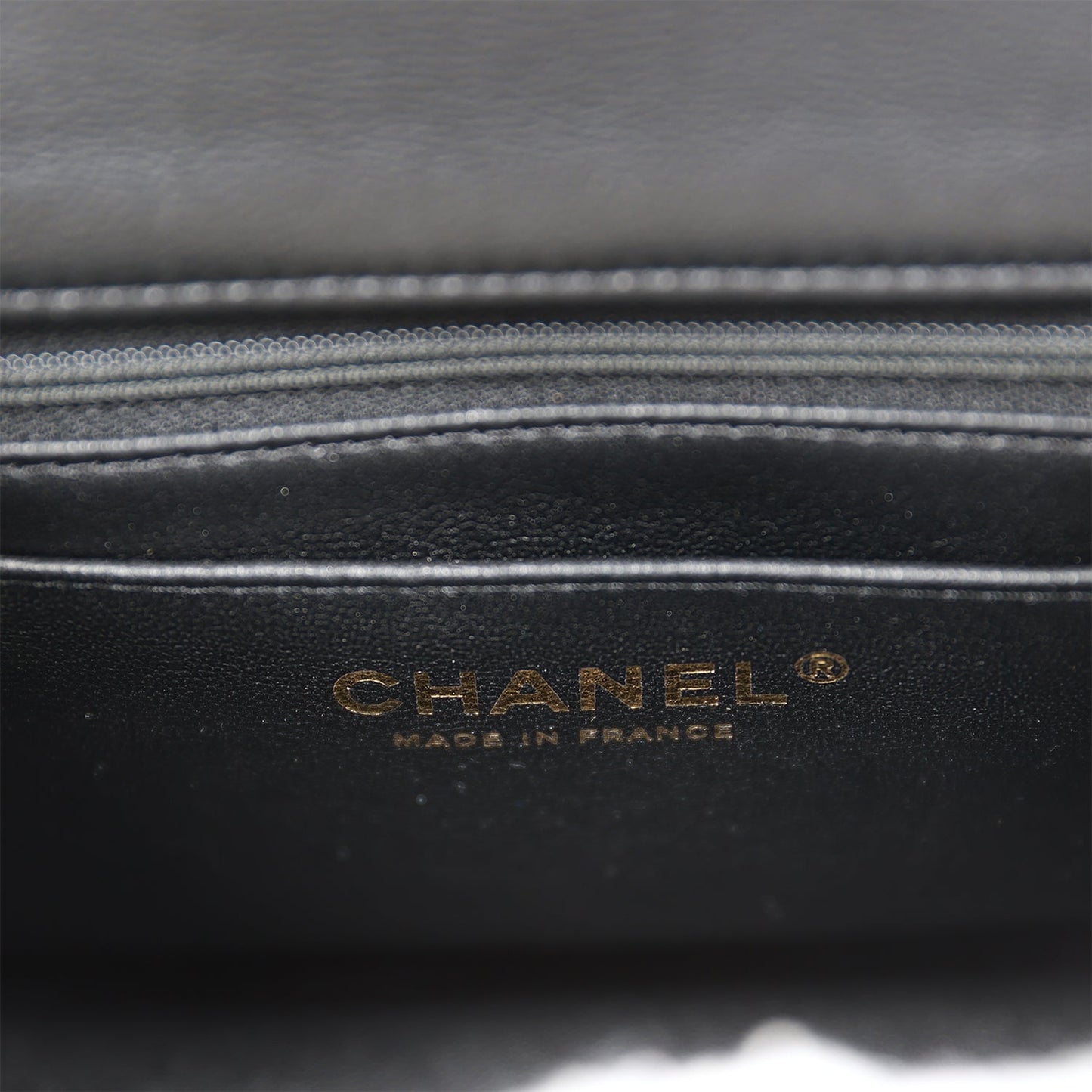 Chanel Monaco Mini Square Flap Bag Black Lambskin Light Gold Hardware