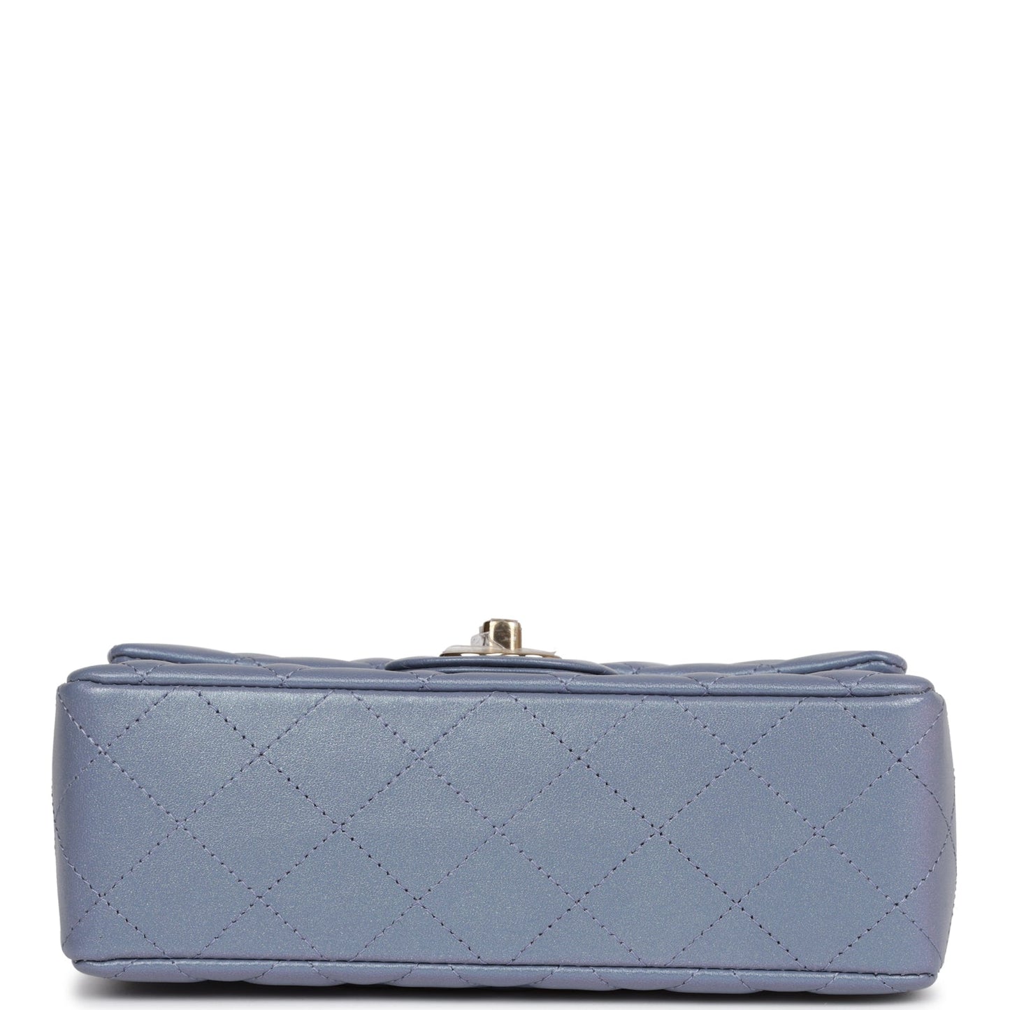 Chanel Mini Rectangular Flap Bag Light Purple Iridescent Quilted Lambskin Light Gold Hardware