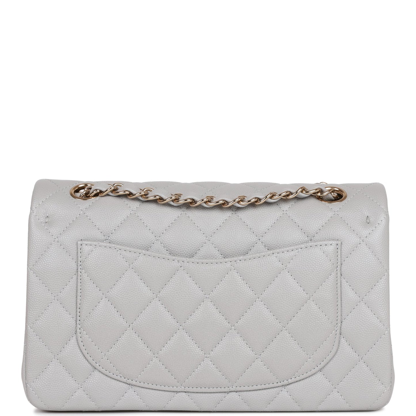 Chanel bag Small Classic Double Flap Grey Caviar Light Gold Hardware