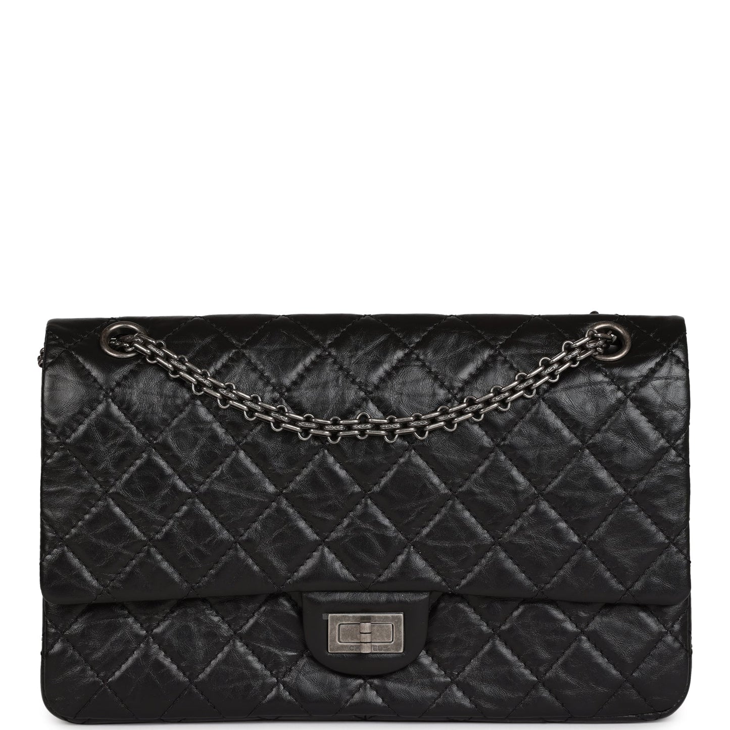 Chanel Medium Reissue 226 2.55 Black Aged Calfskin Ruthenium Hardware