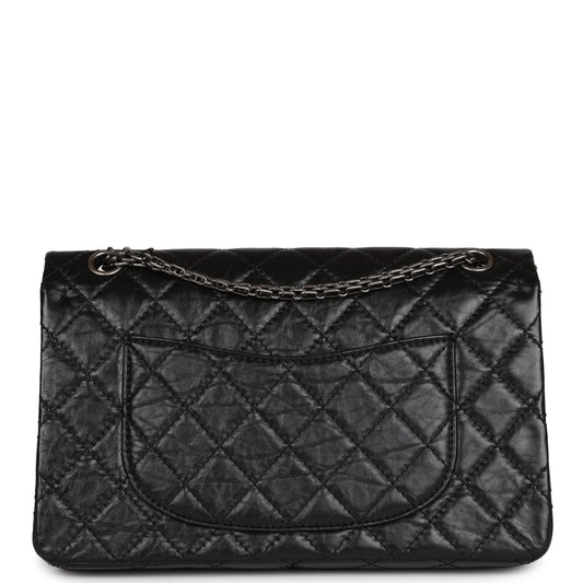 Chanel Medium Reissue 226 2.55 Black Aged Calfskin Ruthenium Hardware