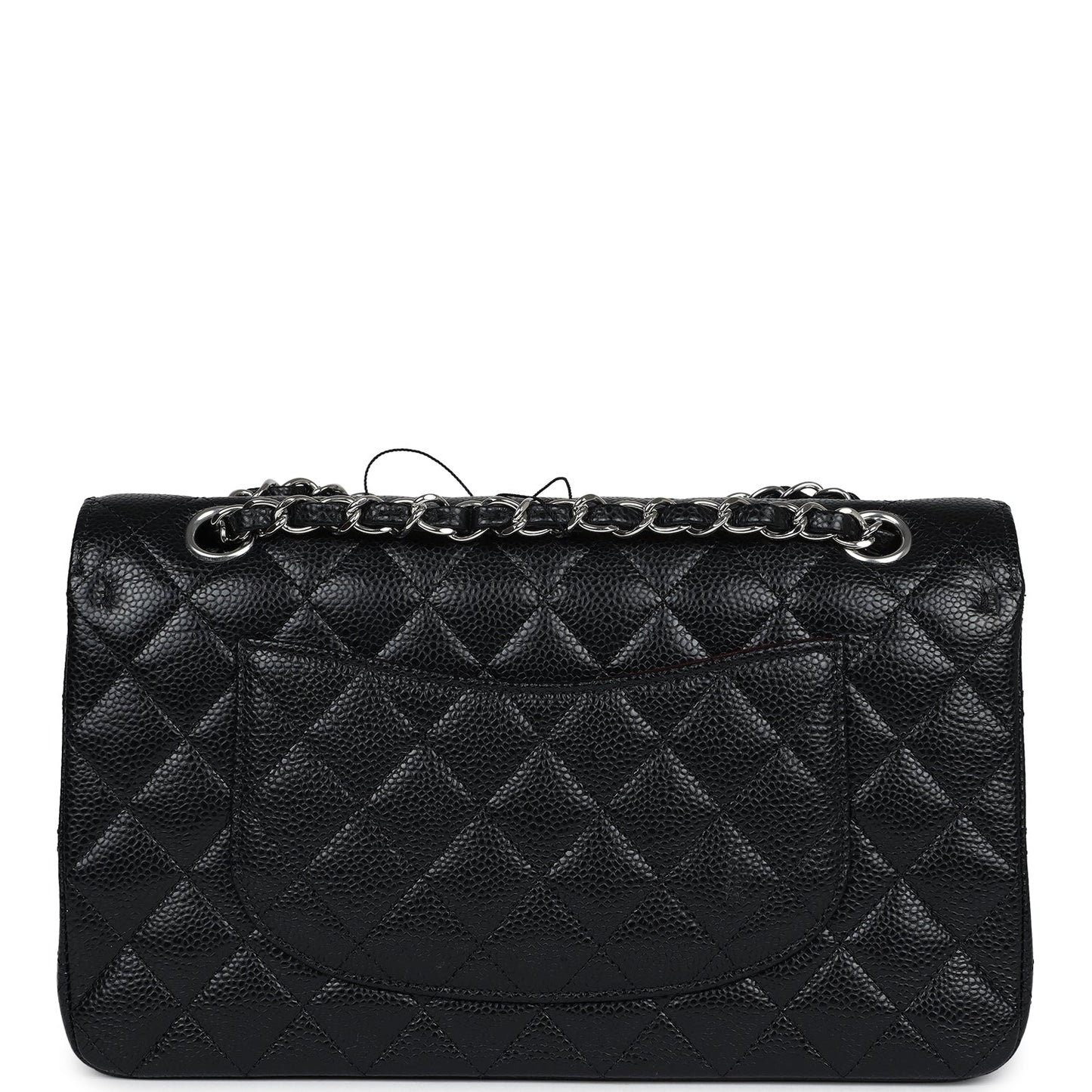 Chanel Medium Classic Double Flap Black Caviar Silver Hardware