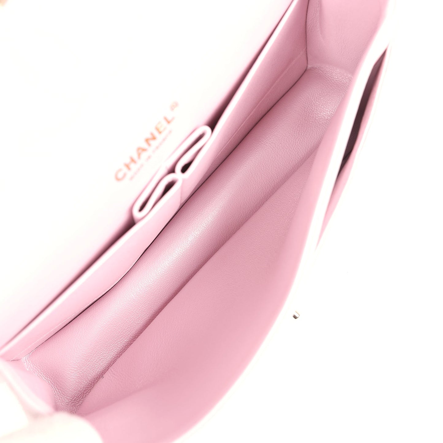 Chanel Medium Classic Double Flap Bag Pink Iridescent Lambskin Light Gold Hardware