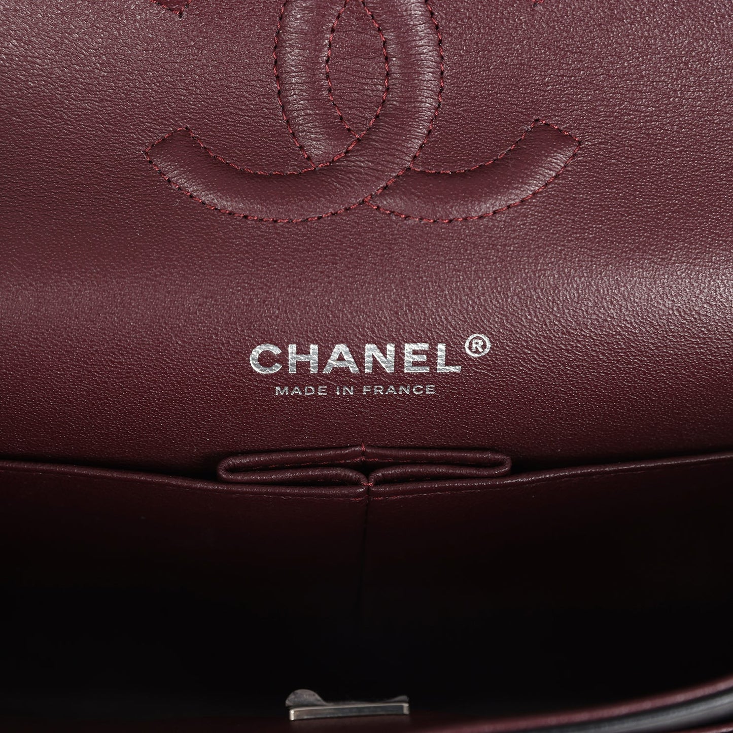 Chanel Medium Classic Double Flap Bag Black Lambskin Silver Hardware