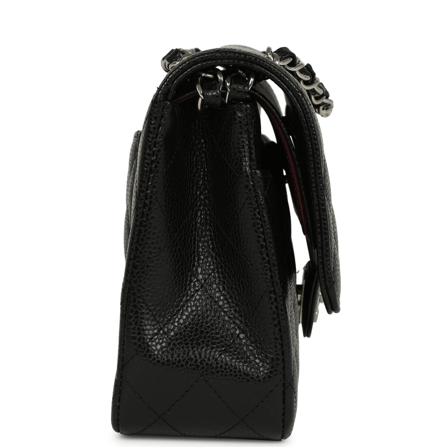 Chanel Medium Classic Double Flap Black Caviar Silver Hardware