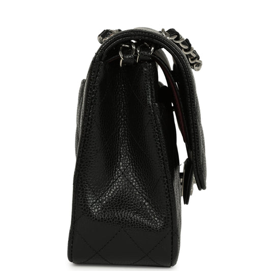 Chanel Medium Classic Double Flap Black Caviar Silver Hardware