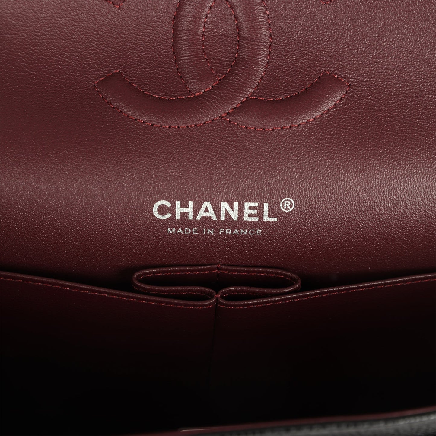 Chanel Medium Classic Double Flap Black Caviar Silver Hardware