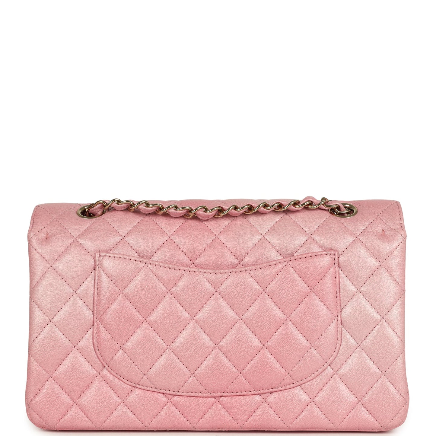 Chanel Medium Classic Double Flap Bag Pink Iridescent Ombre Goatskin Light Gold Hardware