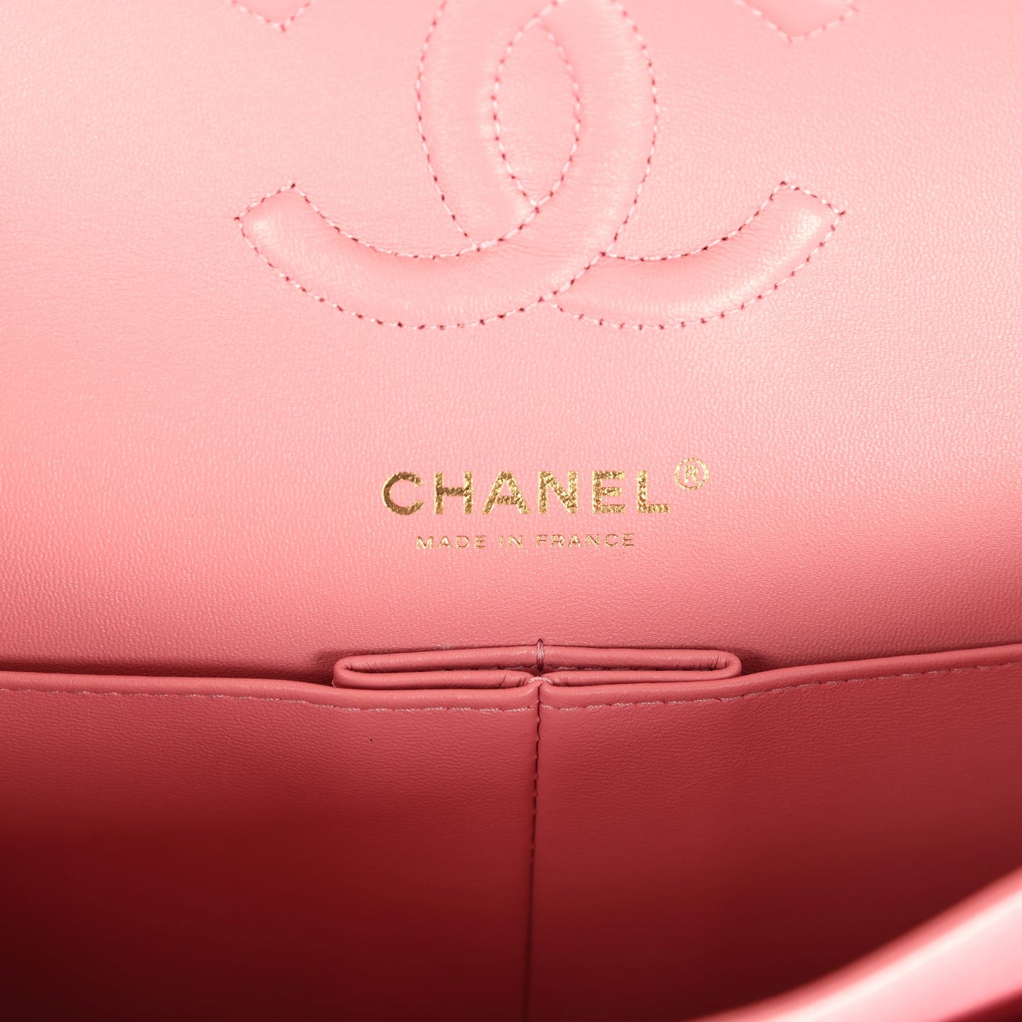 Chanel Medium Classic Double Flap Bag Pink Iridescent Ombre Goatskin Light Gold Hardware