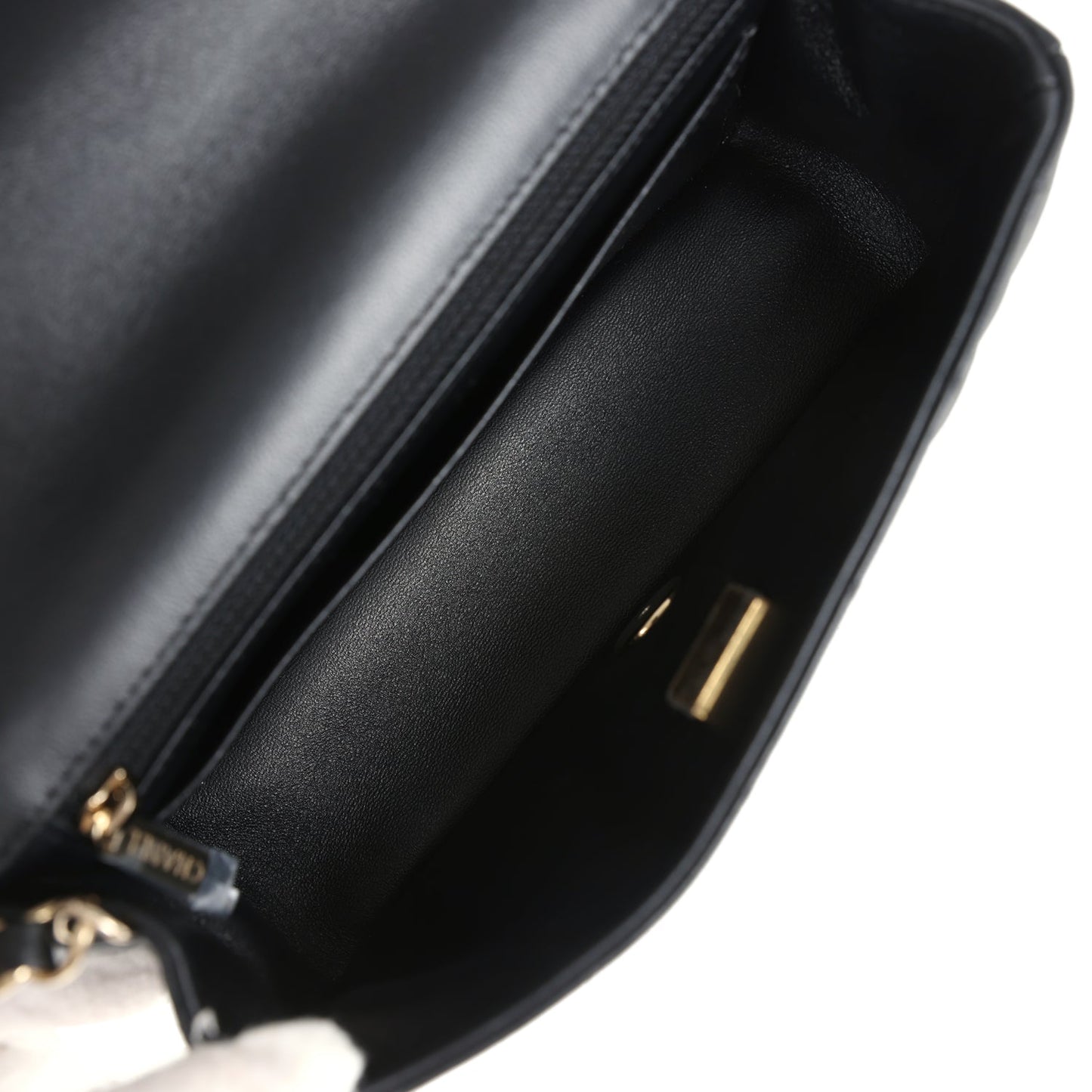 Chanel Mini Classic Rectangular Flap Bag Black Lambskin Light Gold Hardware