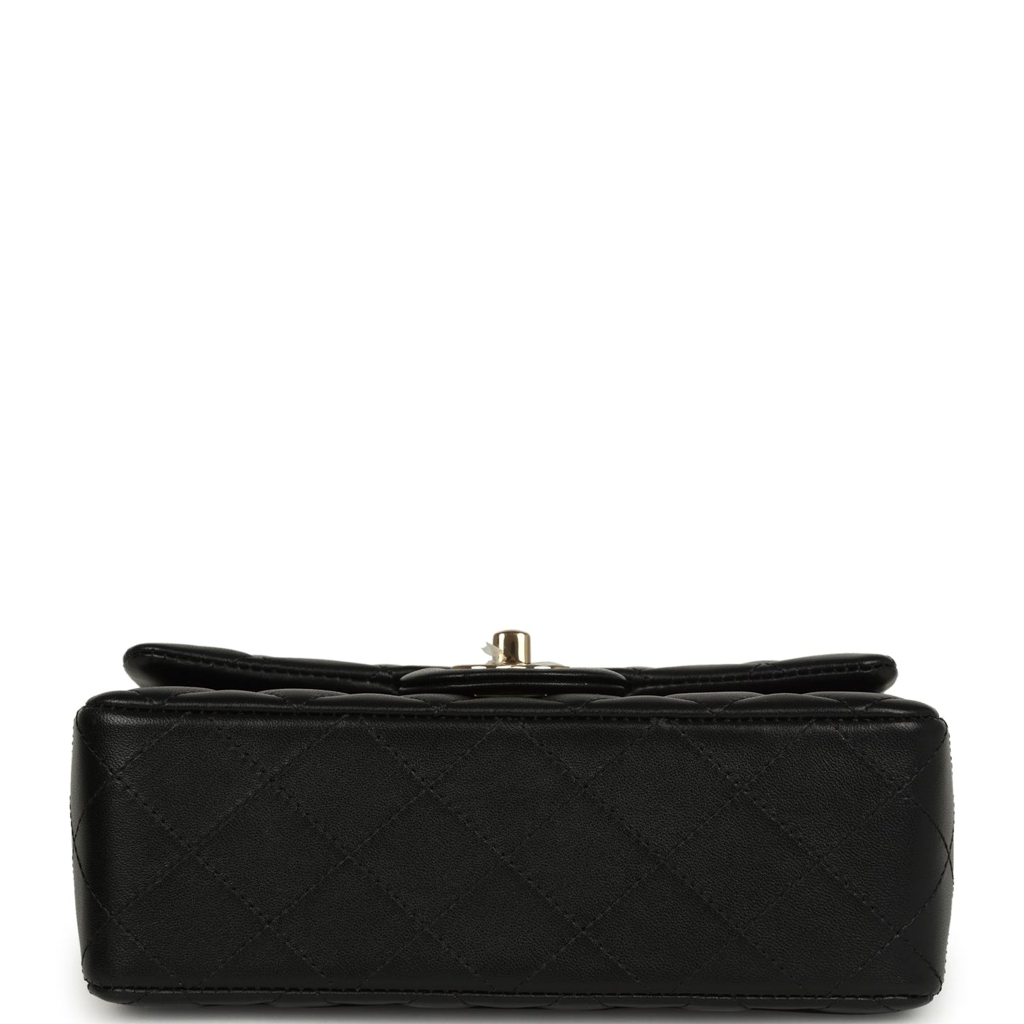 Chanel Mini Classic Rectangular Flap Bag Black Lambskin Light Gold Hardware