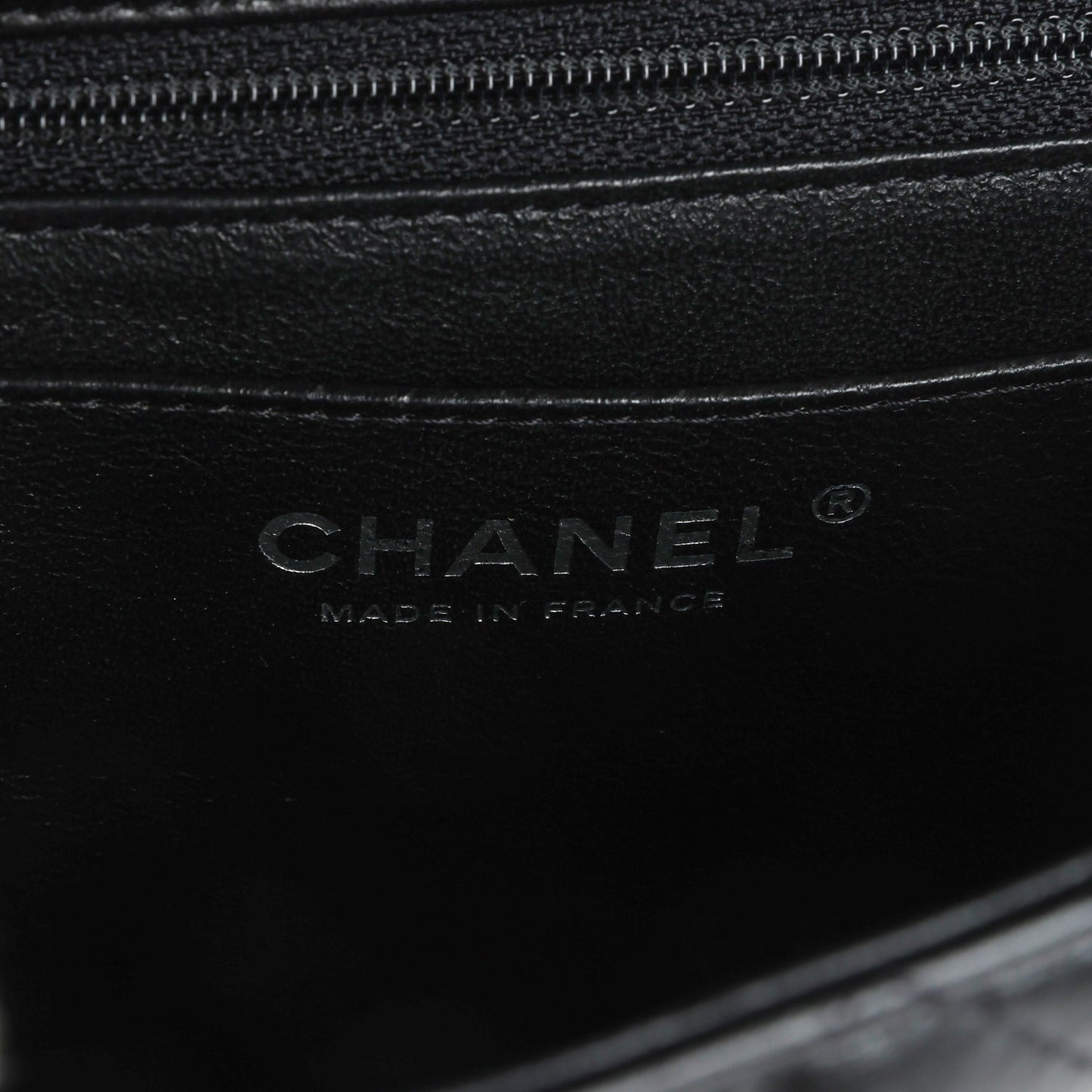 Pre-owned Chanel Mini Classic Square Flap Bag Black Lambskin Ruthenium Hardware