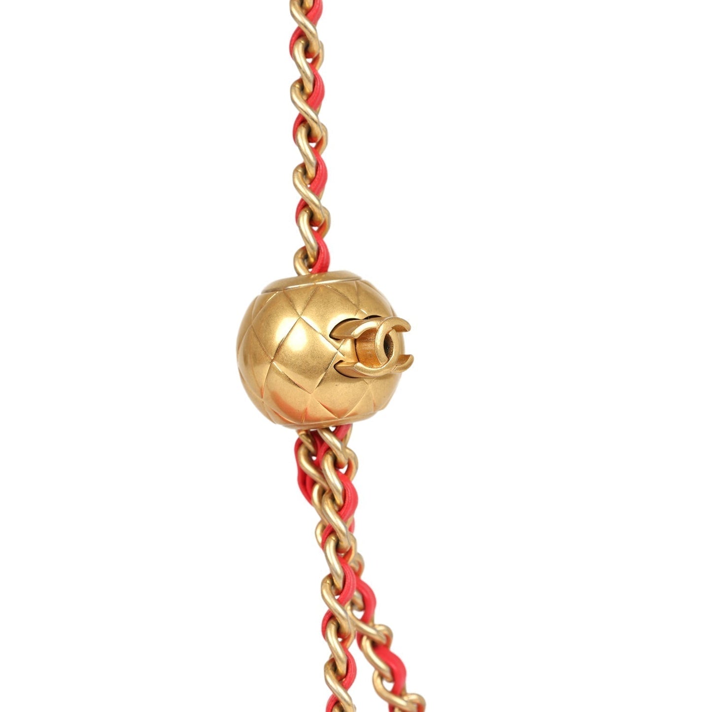 Chanel Mini Pearl Crush Rectangular Flap Bag Red Lambskin Brushed Gold Hardware
