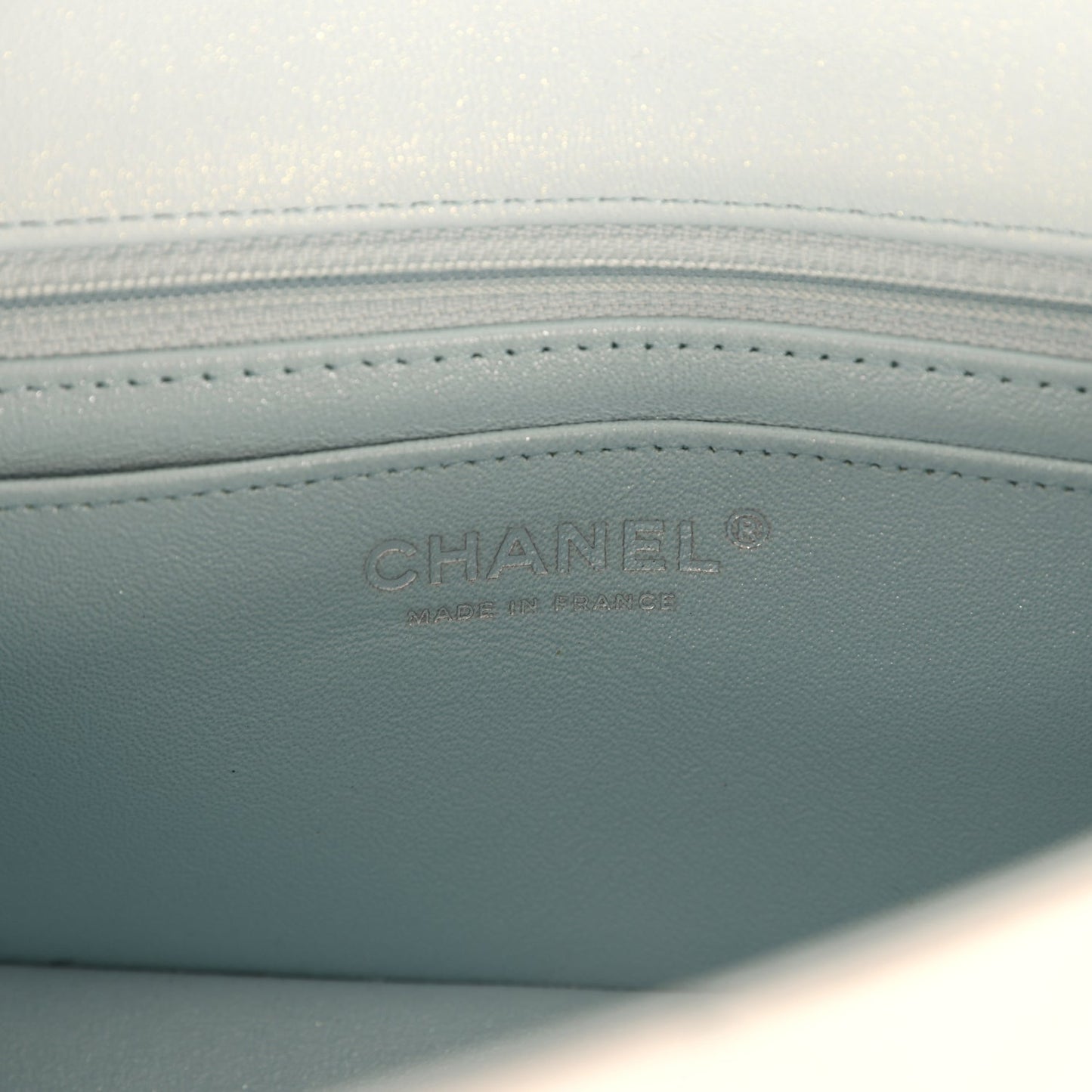Chanel Mini Classic Rectangular Flap Bag Ombre Purple Iridescent Lambskin Silver Hardware