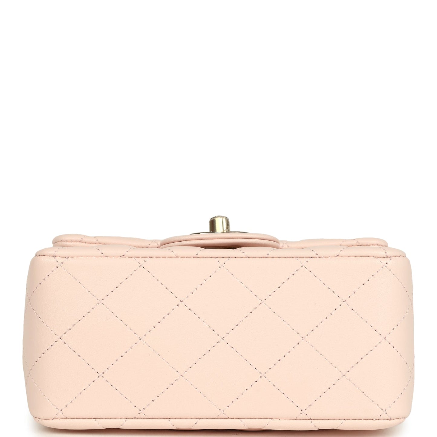Chanel Mini Classic Square Flap Bag Light Pink Lambskin Light Gold Hardware