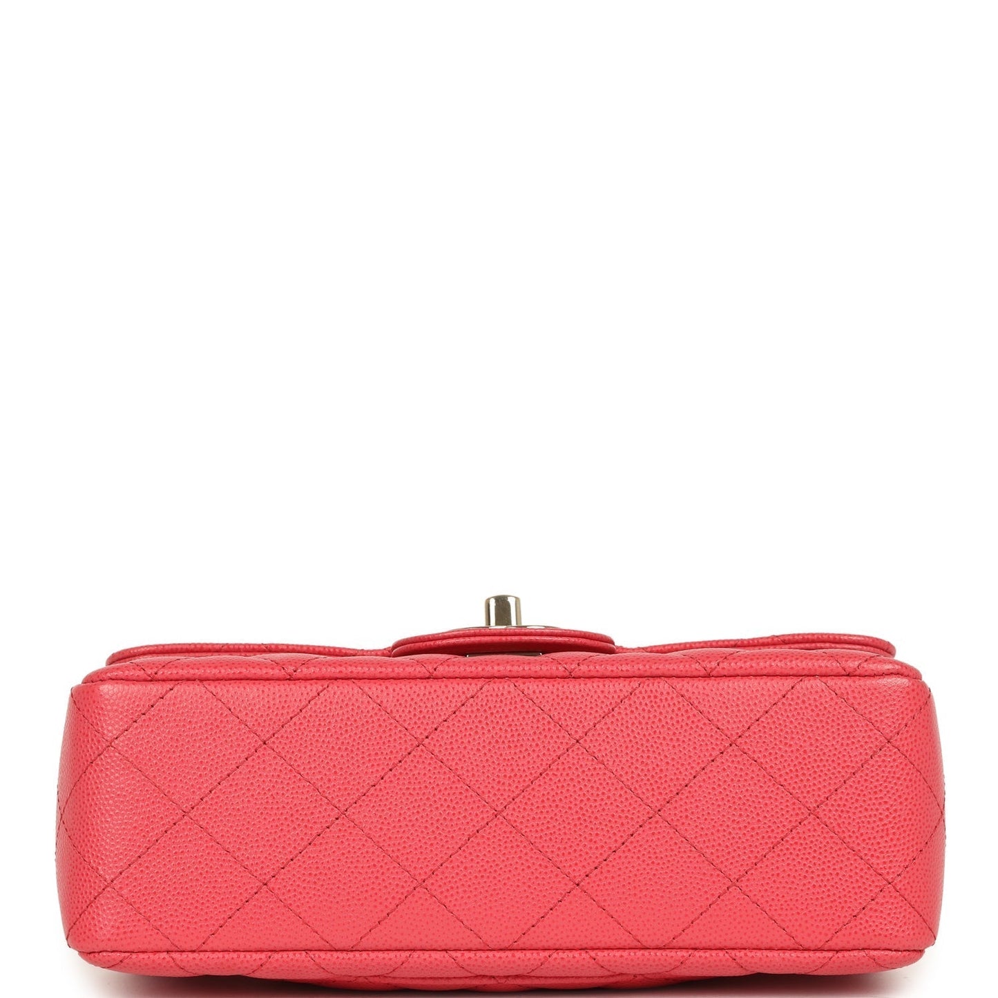 Chanel Mini Classic Rectangular Flap Bag Dark Pink Caviar Light Gold Hardware