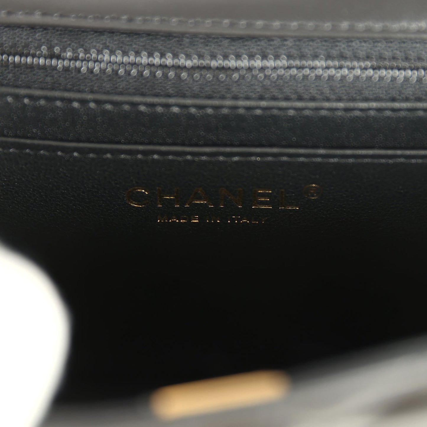 Chanel Mini Classic Square Flap Bag Black Lambskin Light Gold Hardware