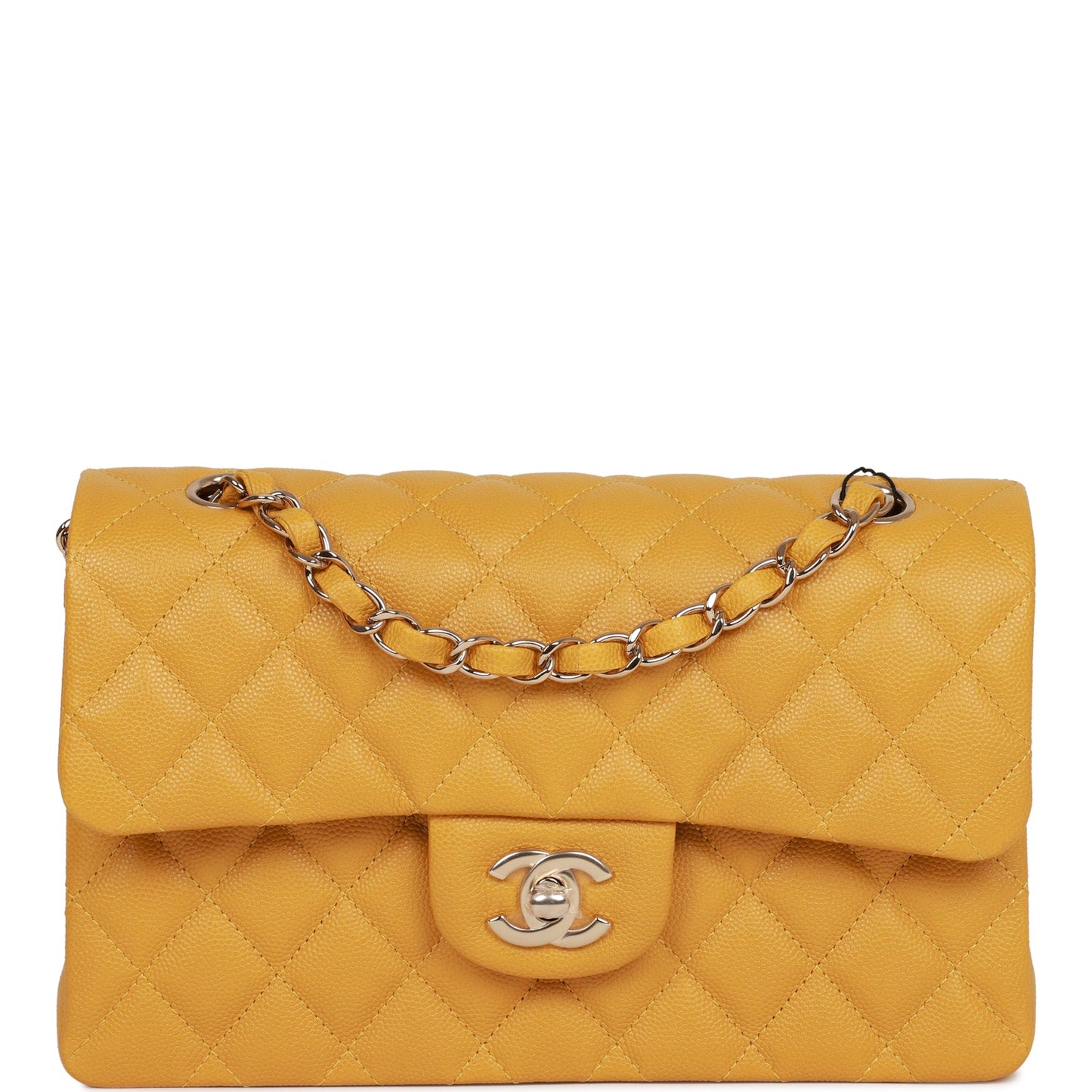 Chanel bag Small Classic Double Flap Yellow Caviar Light Gold Hardware