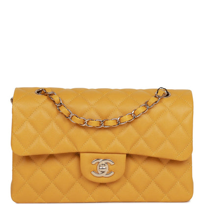 Chanel bag Small Classic Double Flap Yellow Caviar Light Gold Hardware