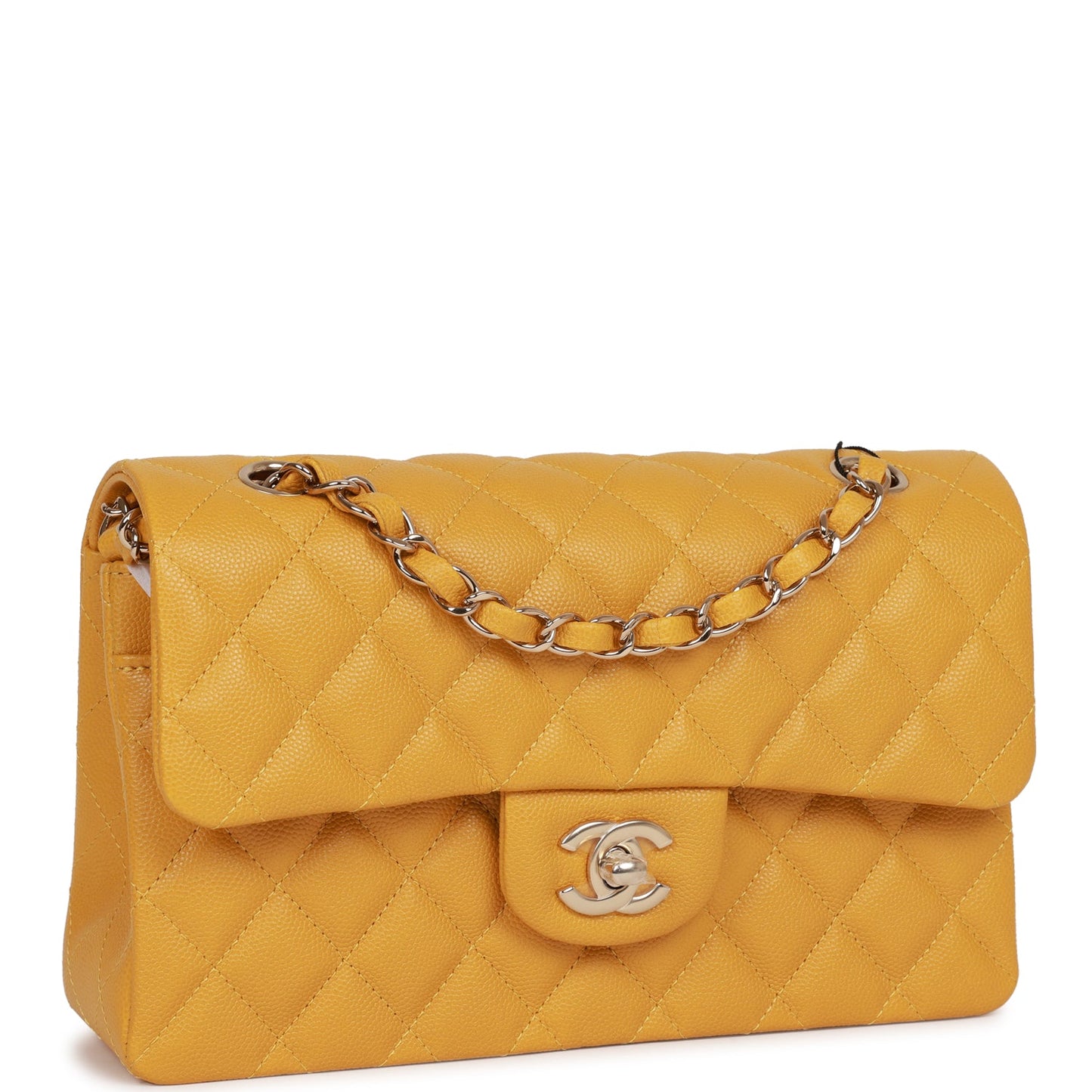 Chanel bag Small Classic Double Flap Yellow Caviar Light Gold Hardware