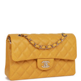 Chanel bag Small Classic Double Flap Yellow Caviar Light Gold Hardware