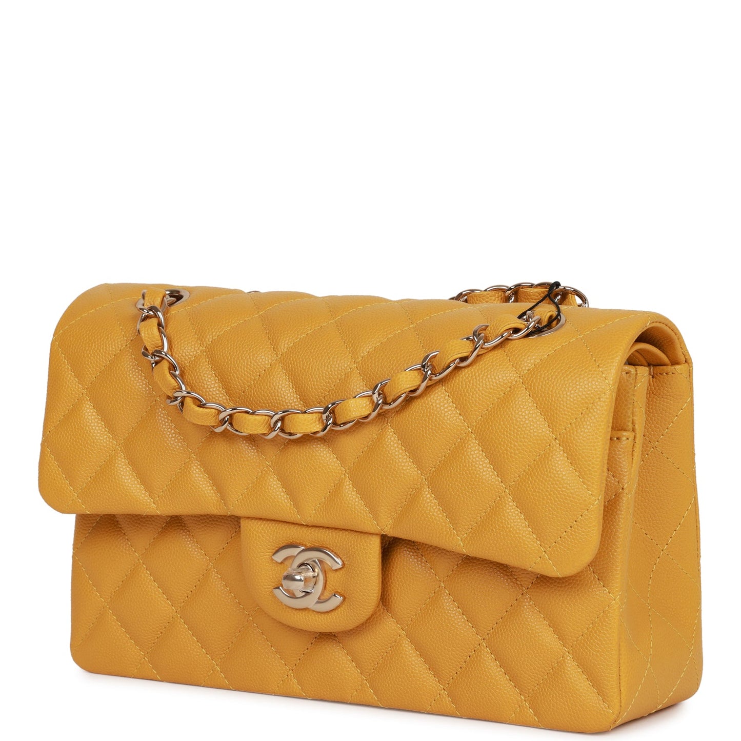 Chanel bag Small Classic Double Flap Yellow Caviar Light Gold Hardware