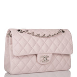 Chanel bag Small Classic Double Flap Bag Light Purple Lambskin Silver Hardware