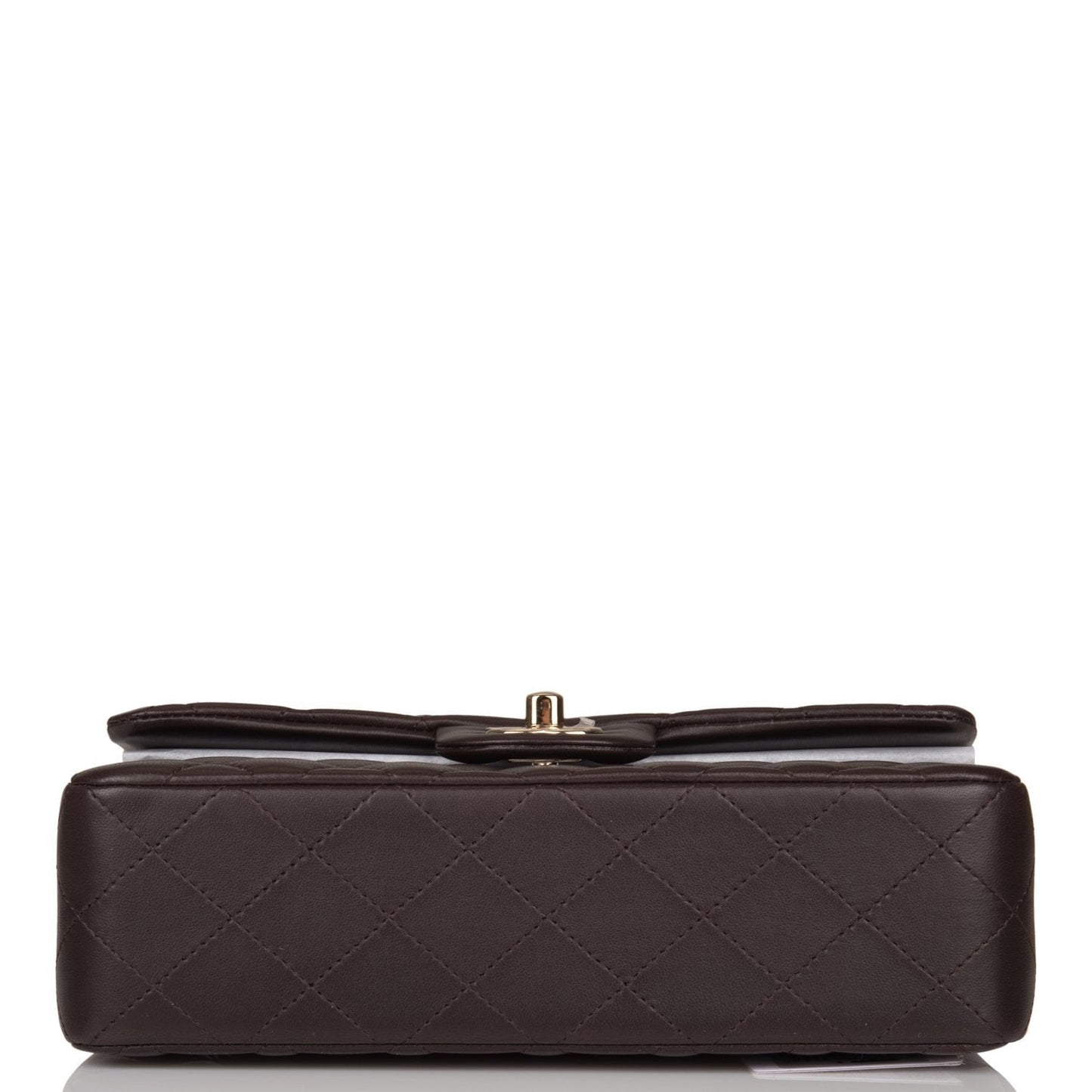 Chanel Small Classic Double Flap Bag Dark Brown Lambskin Light Gold Hardware