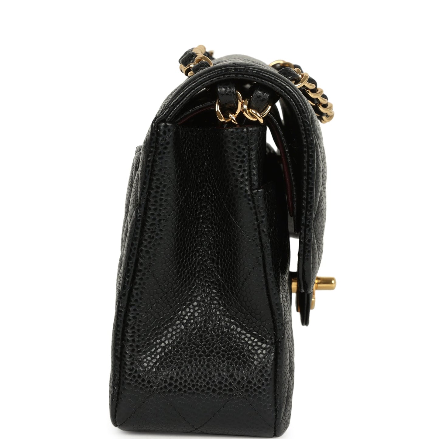 Pre-owned Chanel Small Classic Double Flap Bag Black Caviar Gold Hardware
