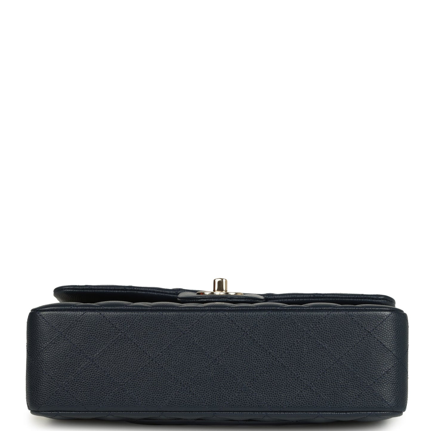 Chanel Small Classic Double Flap Bag Dark Blue Caviar Light Gold Hardware
